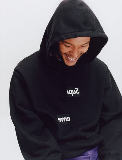 Split Box Logo Hoodie - Svart