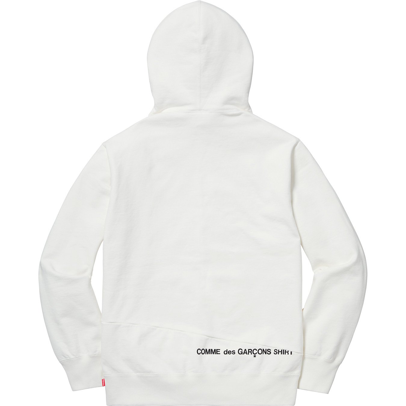 Split Box Logo Hoodie - Hvit